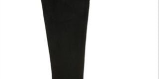 Bar III Women's Vayla Faux Suede Knee-High Riding Boots  Black Size 6.5 M