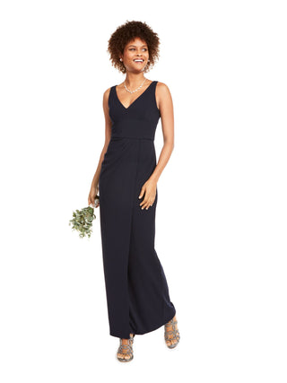 Adrianna Papell Women's Spaghetti Strap Full-Length Pencil Formal Dress Blue Size 14