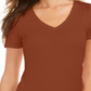 Style & Co Women's  V-Neck T-Shirt, Cre Burnt Yam Size  M