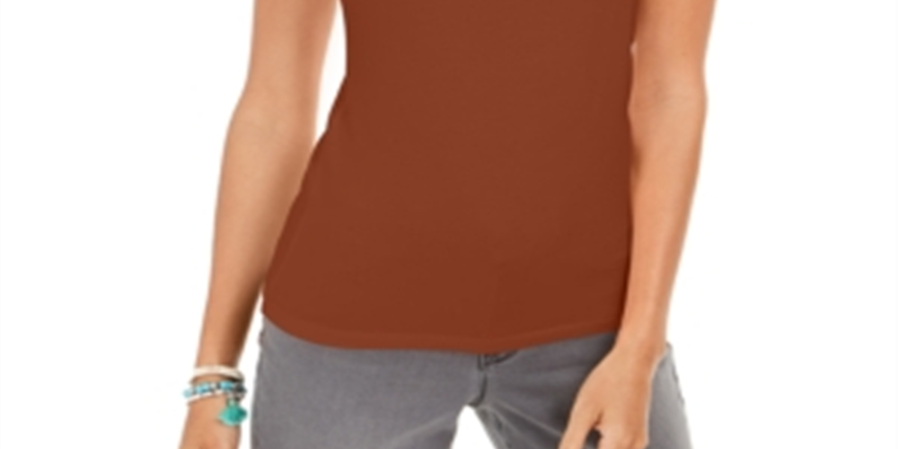 Style & Co Women's  V-Neck T-Shirt, Cre Burnt Yam Size  M
