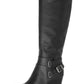 American Rag Women's Shoes Kyle Leather Closed Toe Knee High, Black sm, Size 8