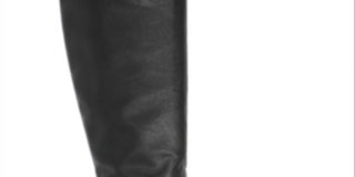 American Rag Women's Shoes Kyle Leather Closed Toe Knee High, Black sm, Size 8