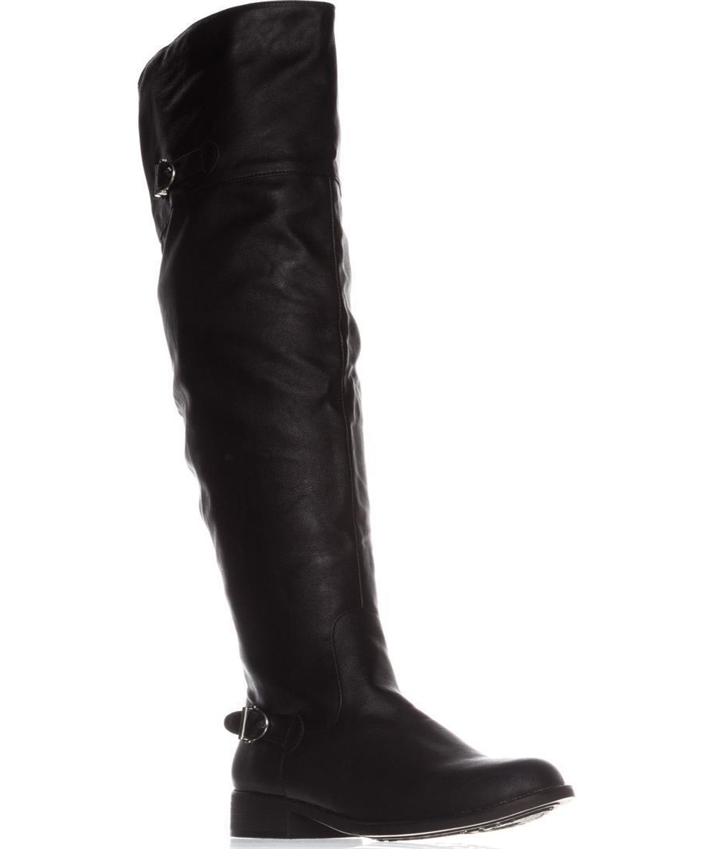 American Rag Womens Adarra Faux Leather Over-the-Knee Boots Black 7 Medium