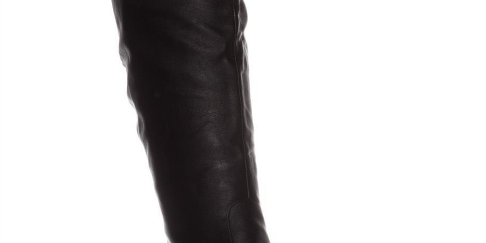American Rag Womens Adarra Faux Leather Over-the-Knee Boots Black 7 Medium