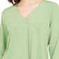 Alfani Women's Pintuck Tie Sleeves Top Green Size XS