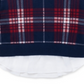 Tommy Hilfiger Big Girl's Cotton Plaid Peplum Sweater Blue Size 12-14