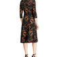Ralph Lauren Women's Printed Jersey Faux Wrap Dress Black Size 0