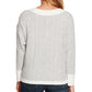 Vince Camuto Women's Long Sleeve V Neck Sweater White Size Large