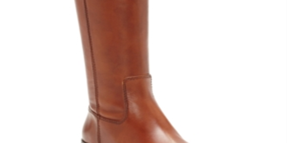 INC International Concepts Women's Round Toe Zip up Leather Boots Brown Size 8M