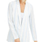 INC Women's Striped Blazer Wear to Work Jacket  White Size XS