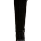 Giani Bernini Women's Buckle Accent Round Toe Wedge Zip up Dress Heeled Boots Black Size 8 M