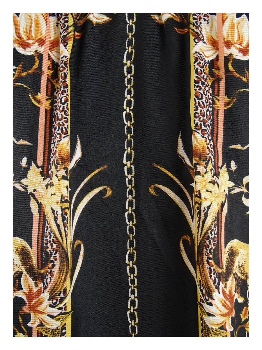 INC Women's Plus Size Printed Tie-Front Blouse Black Size 0X