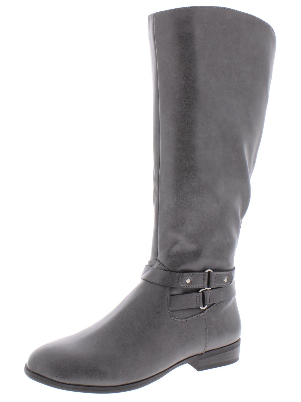 Style & Co. Women's Kindell Almond Toe Knee High Platform Boots Gray Size 6.5 M