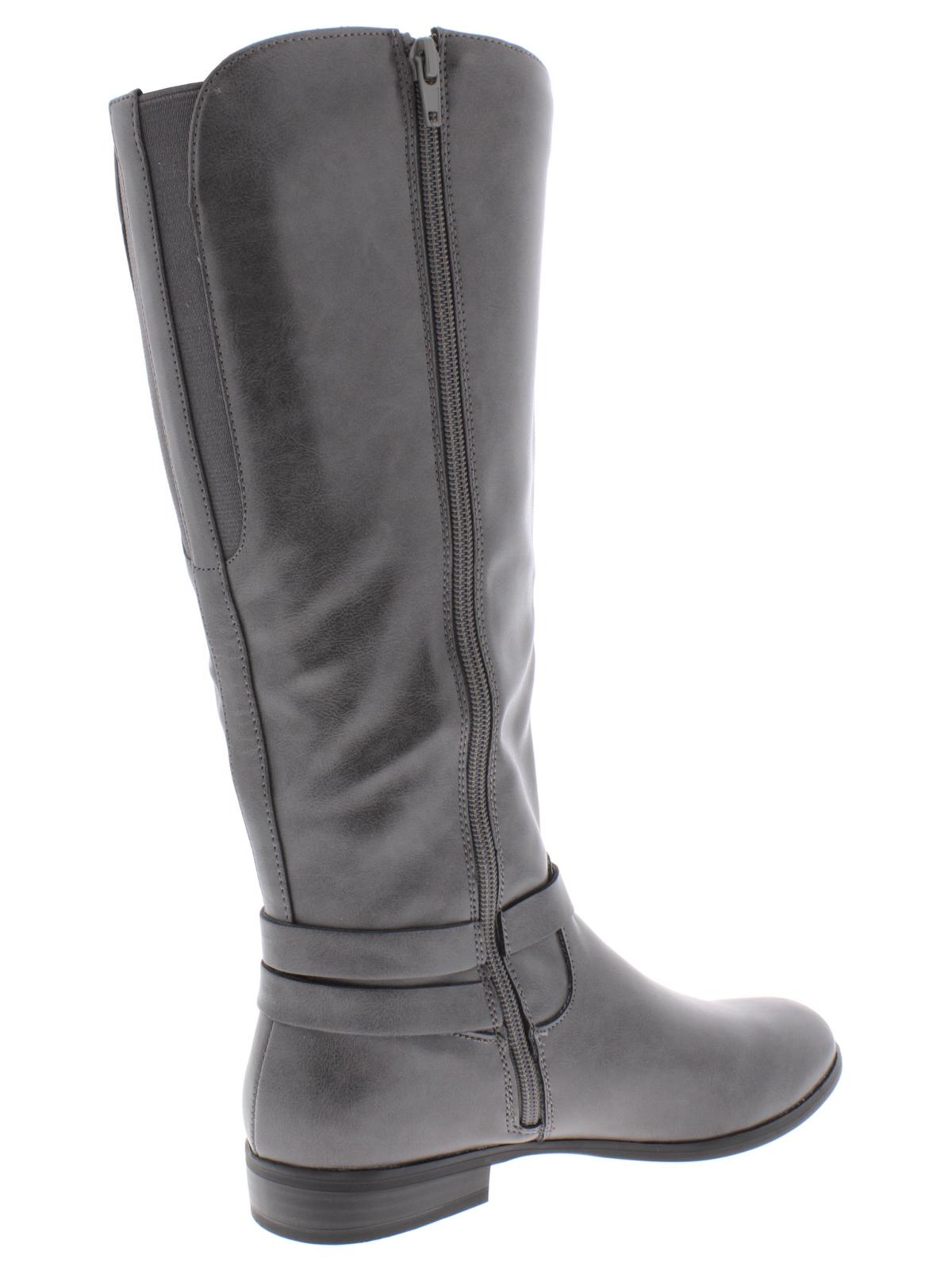 Style & Co. Women's Kindell Almond Toe Knee High Platform Boots Gray Size 6.5 M