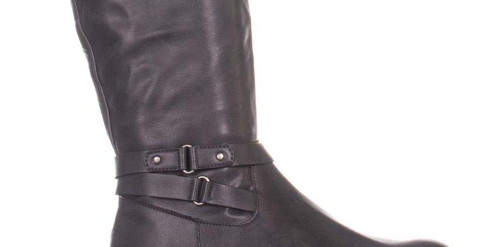 Style & Co. Women's Kindell Almond Toe Knee High Platform Boots Gray Size 6.5 M