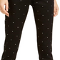 Bar III Women's Studded Skinny Ankle Pants Deep Black Size 8