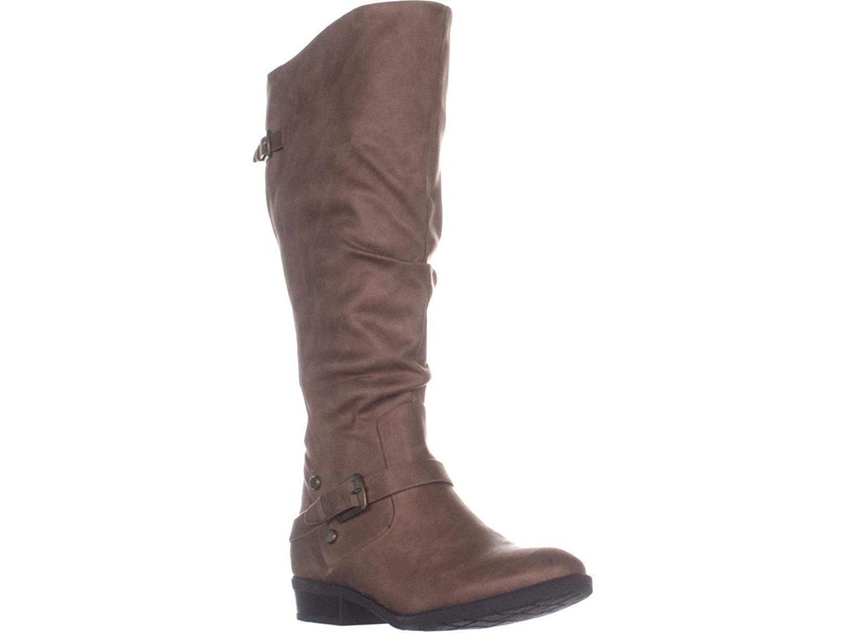 BareTraps Women's Yanessa2 Wide Calf Knee High Boots Taupe 7 US