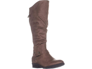 BareTraps Women's Yanessa2 Wide Calf Knee High Boots Taupe 7 US
