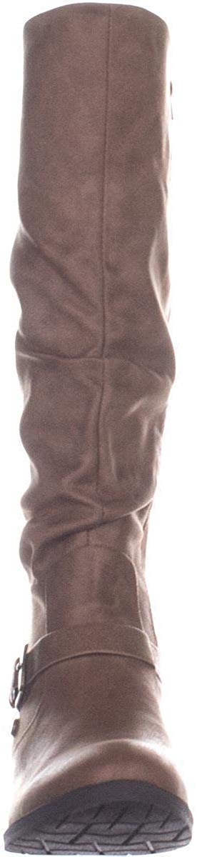 BareTraps Women's Yanessa2 Wide Calf Knee High Boots Taupe 7 US