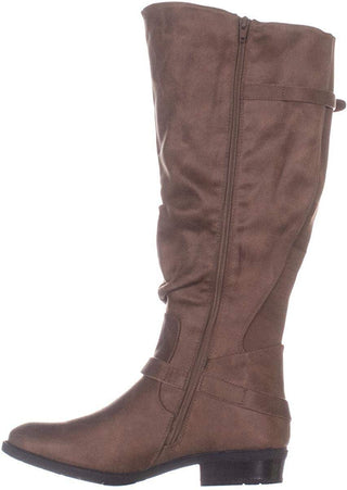 BareTraps Women's Yanessa2 Wide Calf Knee High Boots Taupe 7 US