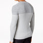 Alfani Men's Texture Stripe V-Neck Sweate Casual Grey Heather Size Small