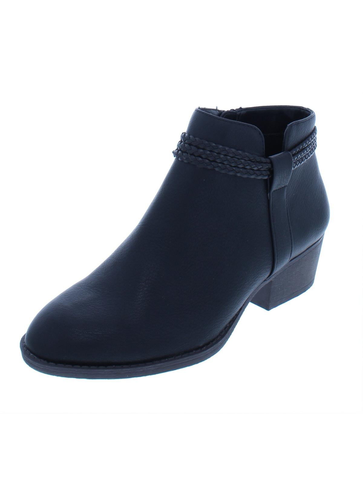 Style & Co. Women's Fellicity Faux Leather Ankle Booties Black Size 9.5M