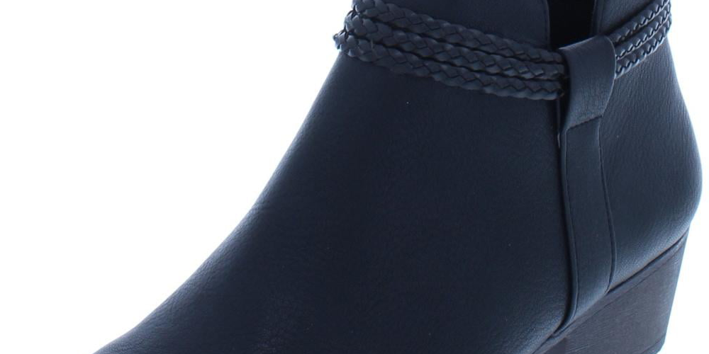 Style & Co. Women's Fellicity Faux Leather Ankle Booties Black Size 9.5M