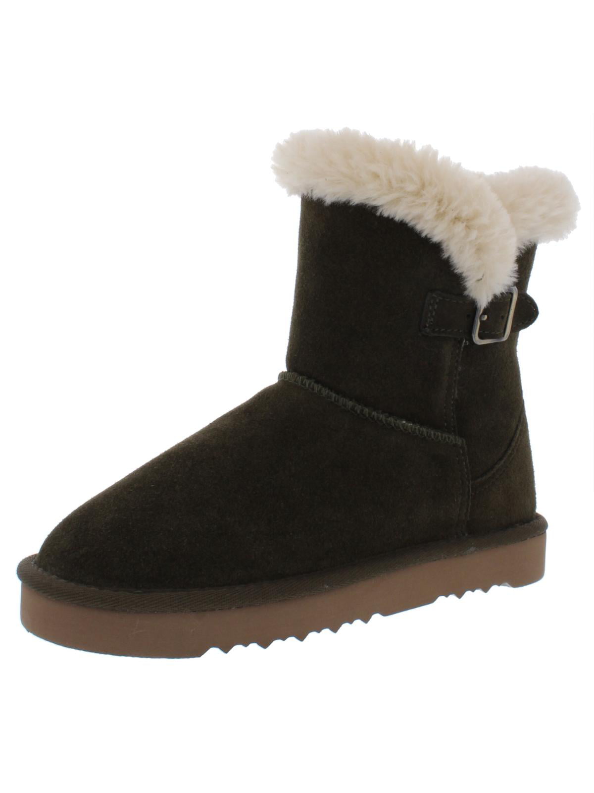 Style & Co. Women's Tiny 2 Suede Faux Fur Lined Winter Boots Green Size 10 M