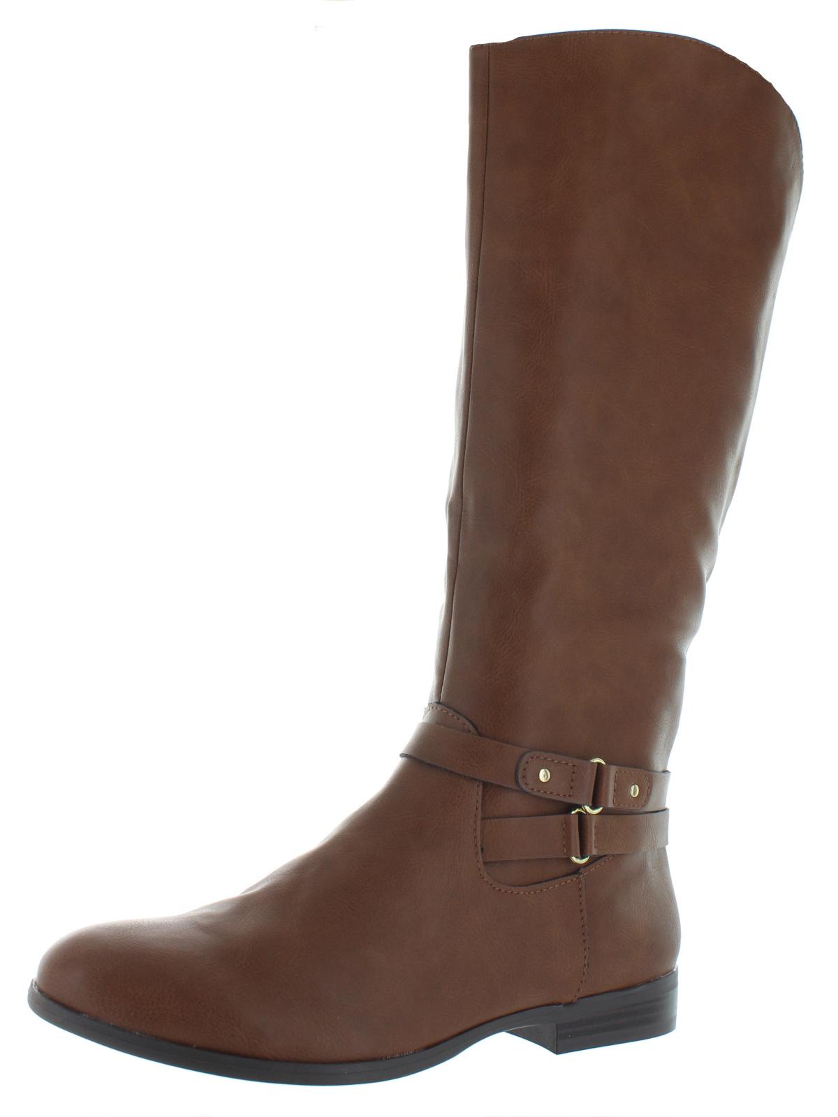 Style & Co. Women's Kindell Faux Leather Riding Boots Tan Size 5 M
