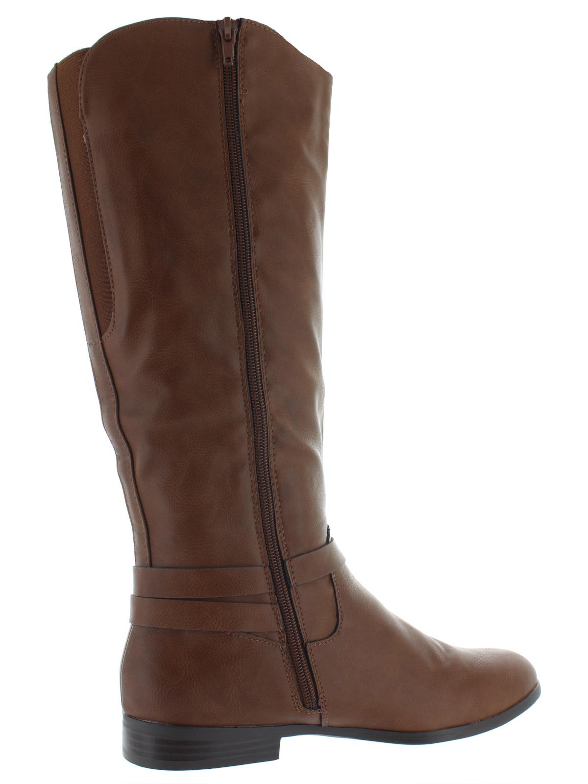 Style & Co. Women's Kindell Faux Leather Riding Boots Tan Size 5 M