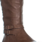 Style & Co. Women's Kindell Faux Leather Riding Boots Tan Size 5 M
