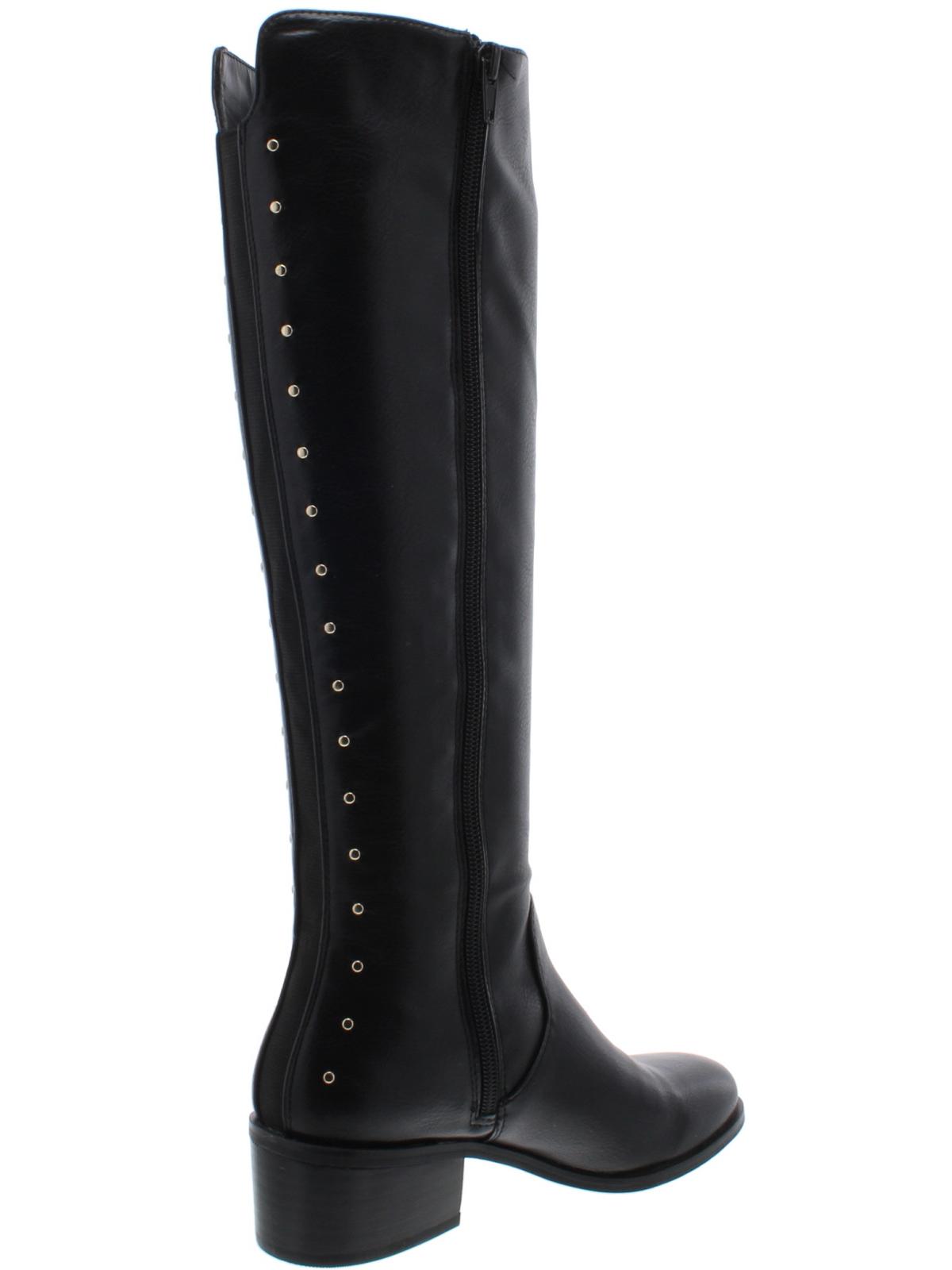 Bar III Women's Vayla Faux Leather Tall Riding Boots Black Size 5 M