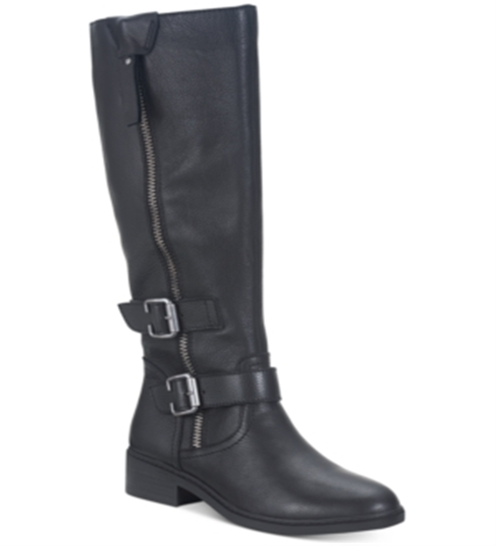 American Rag Womens Collins Double Zipper Tall Riding Boots Black Size 8 M