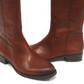 INC Women's  Round Toe Zip-up Leather Boots Brown Size 7
