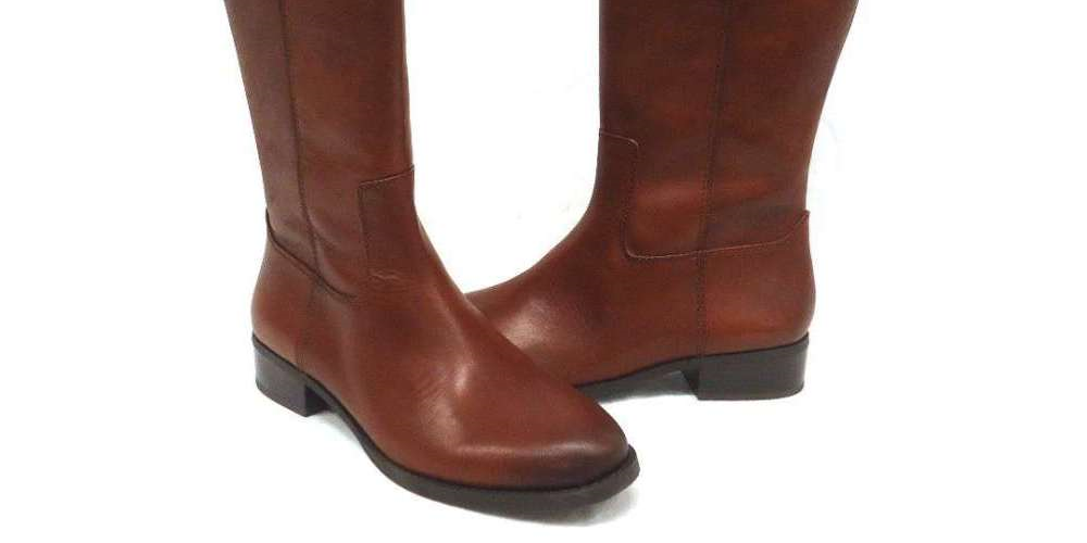 INC Women's  Round Toe Zip-up Leather Boots Brown Size 7
