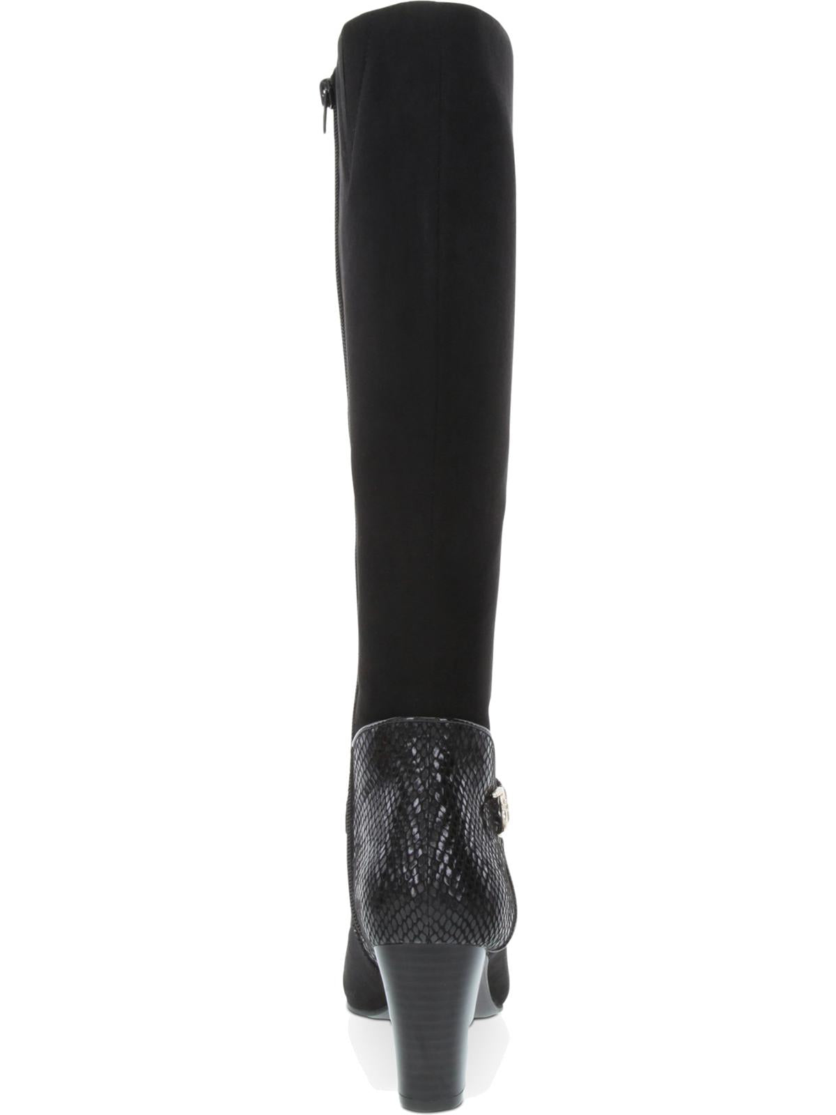 Karen Scott Women's Sharonn Faux Suede Knee High Dress Boots Black Size 7.5 M