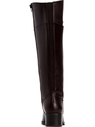 Alfani Womens Bexleyy Leather Knee-Hgh Riding Boots Brown 5.5 Medium