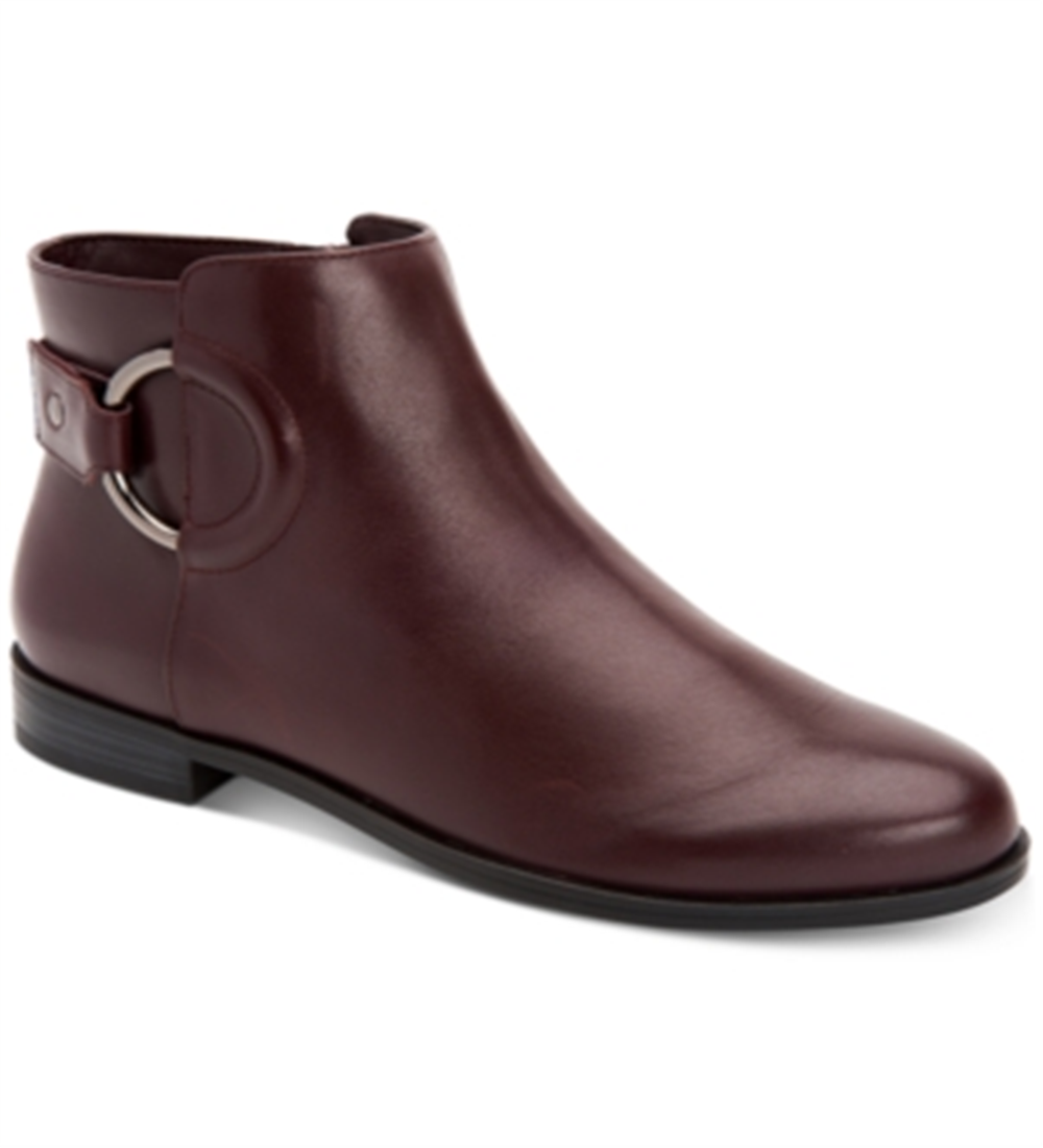 Alfani Women's Shoes Avvia Closed Toe Ankle Fashion Boots, Malbec Burg, Size 8.5