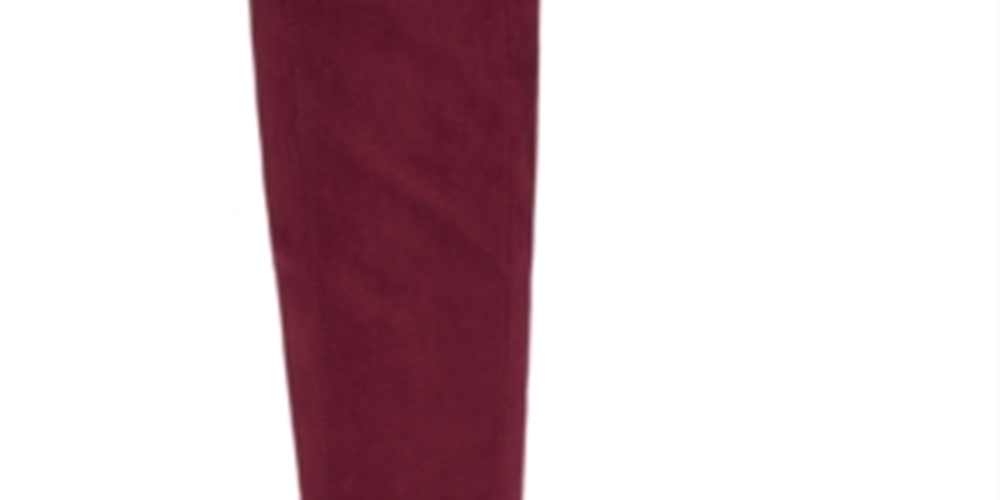 Karen Scott Women's Hollee Fabric Almond Toe Knee High Fashion Boots Red Size 6.5 M