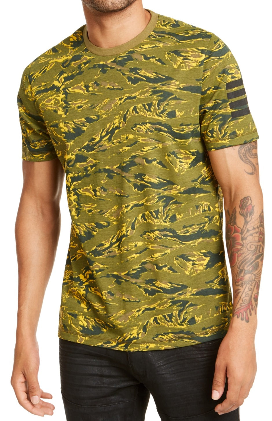 INC International Concepts Men's Camo T-Shirt Green Size X-Large
