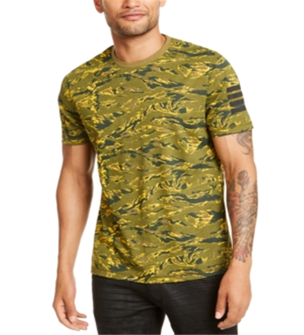 INC International Concepts Men's Camo T-Shirt Green Size X-Large
