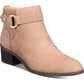 Giani Bernini Women's Putneyy Leather Almond Toe Ankle Fashion Boots Beige Size 8.5 M