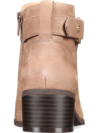 Giani Bernini Women's Putneyy Leather Almond Toe Ankle Fashion Boots Beige Size 8.5 M