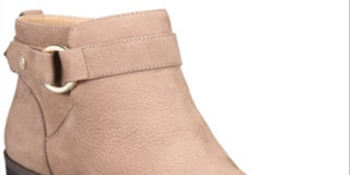 Giani Bernini Women's Putneyy Leather Almond Toe Ankle Fashion Boots Beige Size 8.5 M