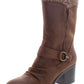 Bare Traps Womens Wylla Leather Closed Toe Mid-Calf Fashion Boots Brown Size 9.5