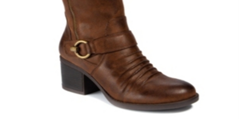 Bare Traps Womens Wylla Leather Closed Toe Mid-Calf Fashion Boots Brown Size 9.5