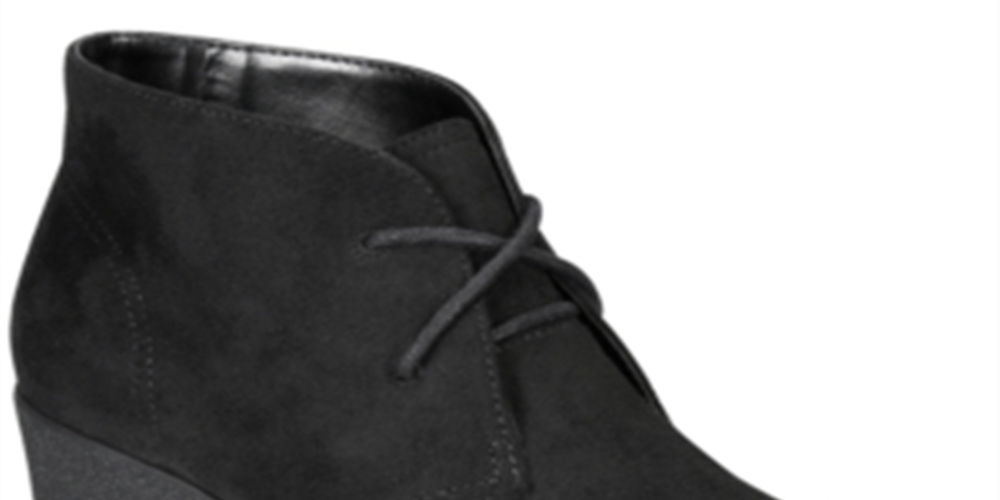 Style & Co Women's Jerardy Faux Suede Dress Ankle Boots Black Size 5 M