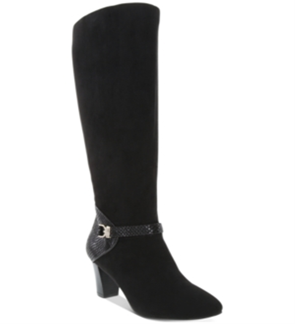 Karen Scott Women's Sharonn Wide Calf Dress Boots Black Size 6M