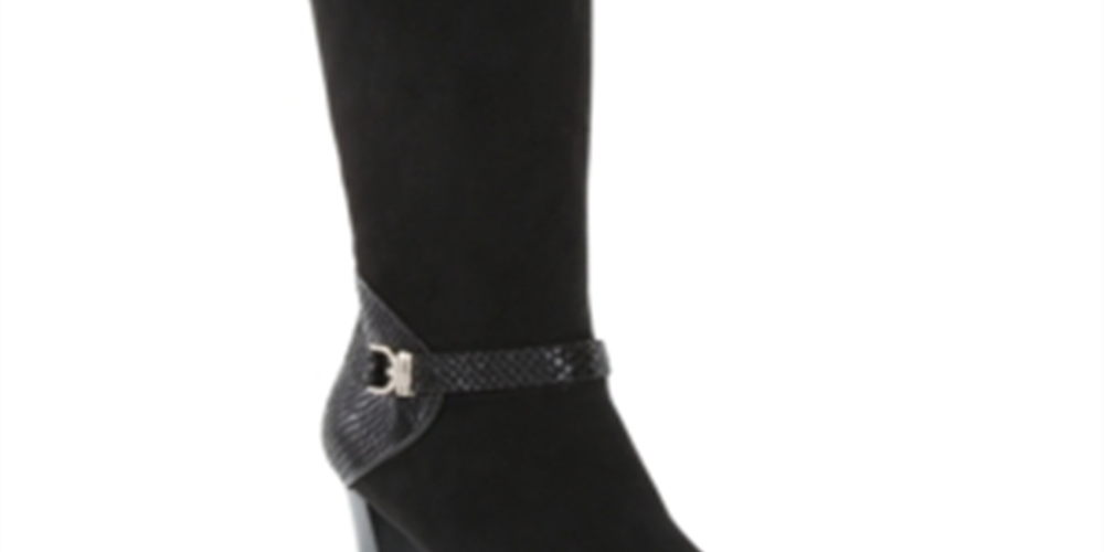 Karen Scott Women's Sharonn Wide Calf Dress Boots Black Size 6M