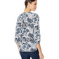 NYDJ Women's Pintuck Blouse in Bay Blues Garden Size: XS